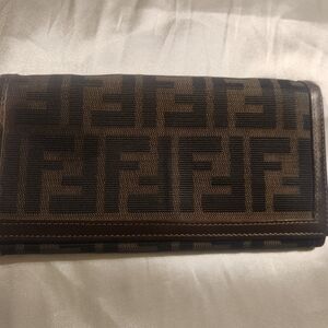 Fendi Brown Logo Wallet